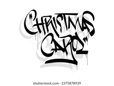 CHRISTMAS CAROL word graffiti tag