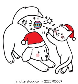 Christmas cartoon cute character vector.