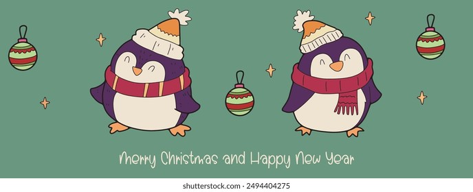 christmas cartoon Cute elements, card decoration, vector illustration