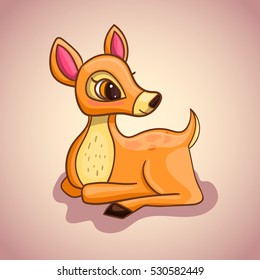 Christmas cartoon cute vector deer