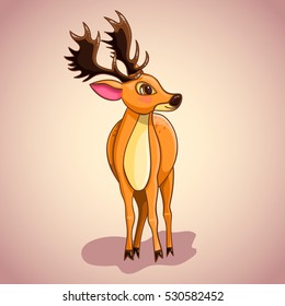 Christmas cartoon cute vector deer