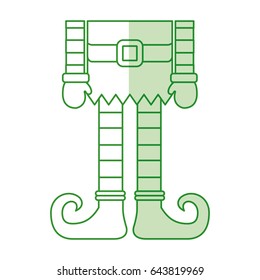 christmas cartoon elf's legs