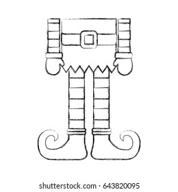 christmas cartoon elf's legs
