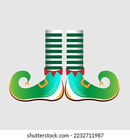 Christmas Cartoon Elf's Legs Illustration