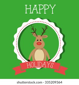 Christmas cartoon graphic design, vector illustration eps10