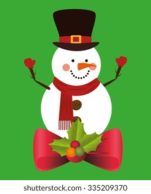 Christmas cartoon graphic design, vector illustration eps10