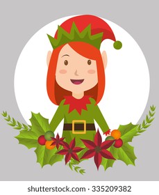 Christmas cartoon graphic design, vector illustration eps10