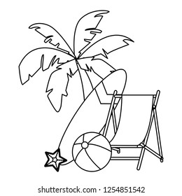 Christmas cartoon isolated concept in black and white