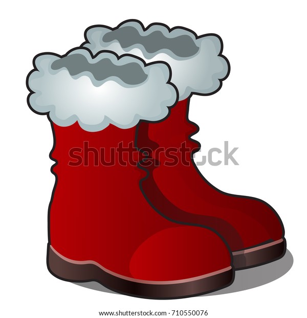 Christmas Cartoon Red Boots Santa Claus Stock Vector (Royalty Free ...