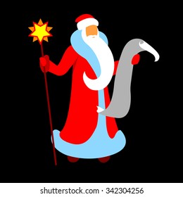 christmas cartoon santa vector winter holiday father claus illustration snow