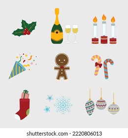 elemento de diseño vectorial de dibujos animados de Navidad