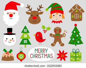 Christmas cartoon vector design elements