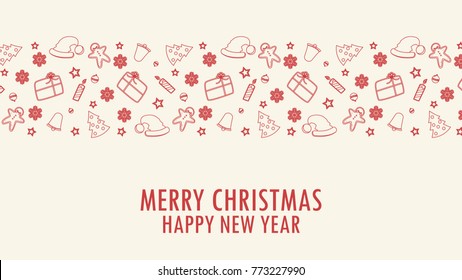 Christmas cartoon vector. Christmas pattern wallpaper.