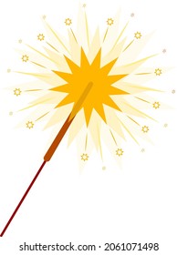 Christmas cartoons clip art. Christmas sparkler clipart vector illustration