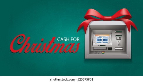 Christmas cash - ATM concept