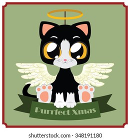 Christmas cat greeting