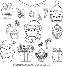 Christmas Cats Cupcakes Gifts and Festive Decorations