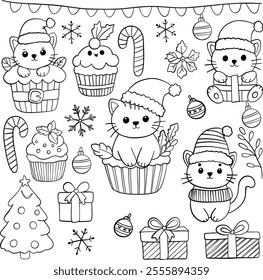 Christmas Cats Cupcakes Gifts and Holiday Ornaments