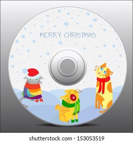 christmas cats, design for cd cover