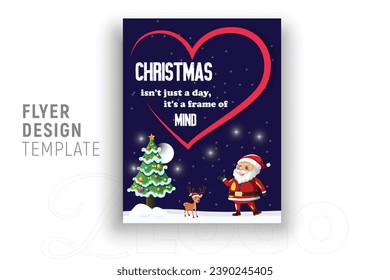 Christmas celebrate day flyer design template.