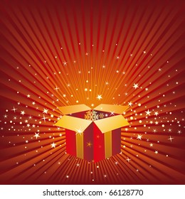 christmas celebration background and gift box