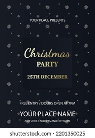 Christmas celebration best party poster flyer or social media post design