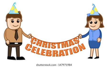 Christmas Celebration - Cartoon Business Characters