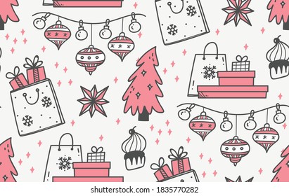 Patrón sin fisuras de la celebración de Navidad