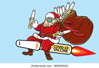 Christmas celebration during coronavirus pandemic Concept. The various postures of people, illustration, shape, line, art, pattern, retro style in vector isolated on background.