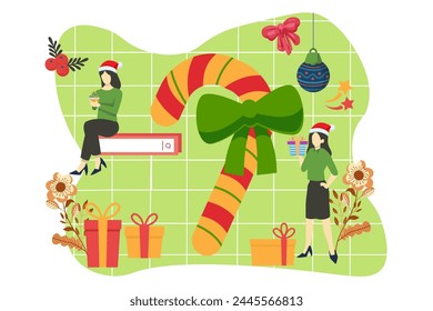 Christmas Celebration Flat Design Illustration