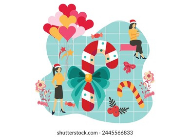 Christmas Celebration Flat Design Illustration