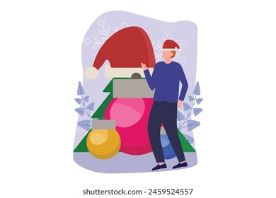 Christmas Celebration Flat Design Illustration