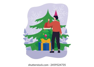 Christmas Celebration Flat Design Illustration