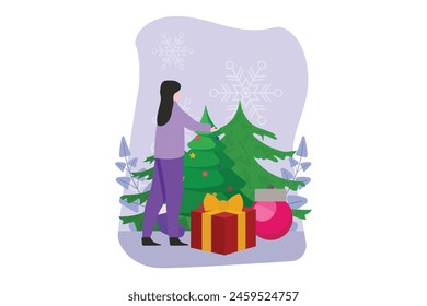 Christmas Celebration Flat Design Illustration