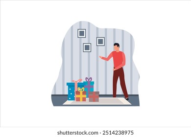 Christmas Celebration Flat Design Illustration