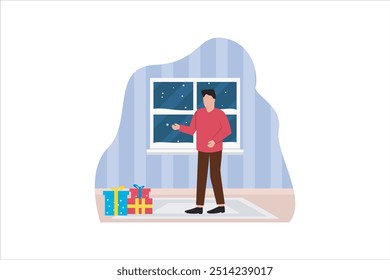 Christmas Celebration Flat Design Illustration