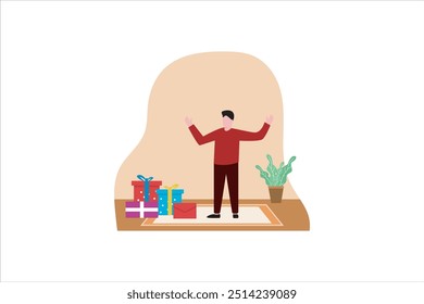 Christmas Celebration Flat Design Illustration