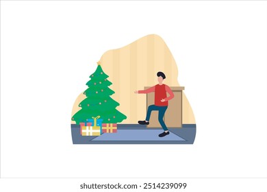 Christmas Celebration Flat Design Illustration