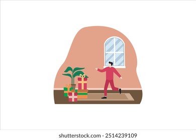 Christmas Celebration Flat Design Illustration