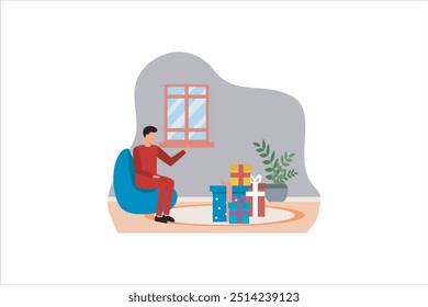 Christmas Celebration Flat Design Illustration
