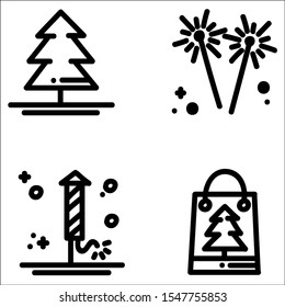 Christmas and celebration Icon set.Vector illustration.