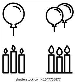 Christmas and celebration Icon set.Vector illustration.