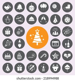 Christmas and celebration Icon set.Vector/illustration.