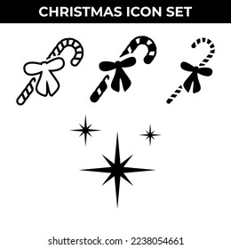 Christmas and celebration icons set. Vector symbol design illustrations.