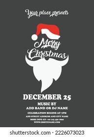 Christmas celebration party flyer poster or social media post template design