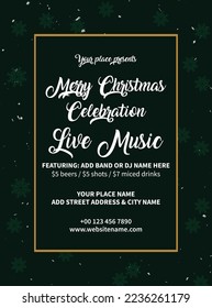 Christmas celebration party flyer poster social media post design