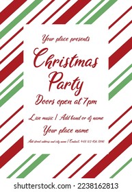 Christmas celebration party flyer poster social media post design