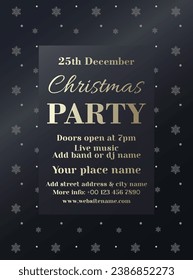 Christmas celebration party flyer poster or social media post  design