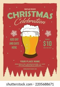 Christmas celebration party poster flyer social media post design