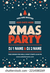 Christmas celebration party poster flyer or social media post design